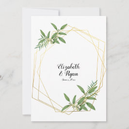 Invitación Consejos de boda para novia y novio sobre hojas y 