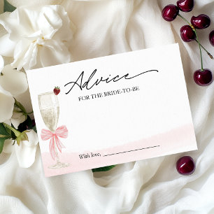 Invitación Consejos de Brindis de Champán para la Novia Tarje