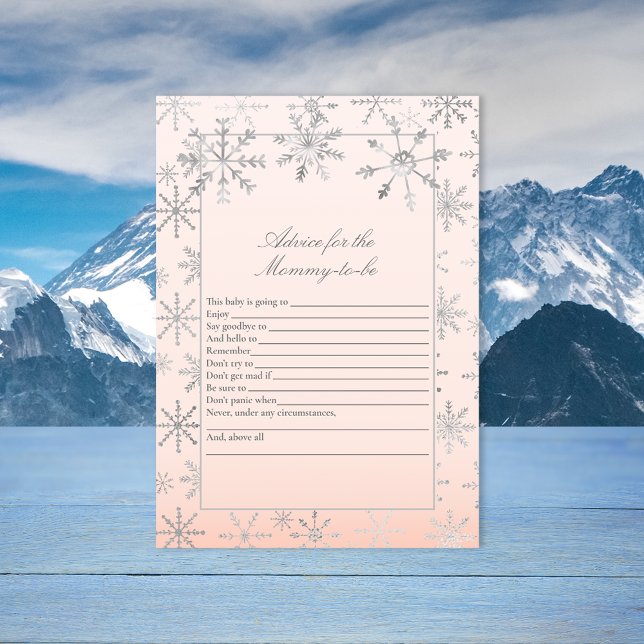 Invitación Consejos De Copo De Nieve Para Mi Juego De Baby Sh (Subido por el creador)