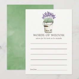 Invitación Consejos de Despedida de Soltera con Acuarela Lava