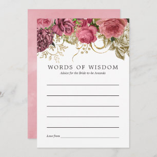 Invitación Consejos de ducha con Rosa de oro y Rubor