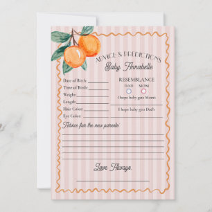 Invitación Consejos de ducha de Citrus Pequeño Rosa para el B