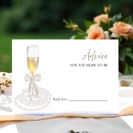 Invitación Consejos de ducha de novia del Prosecco para tarje