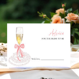 Invitación Consejos de ducha de novia del Prosecco para tarje
