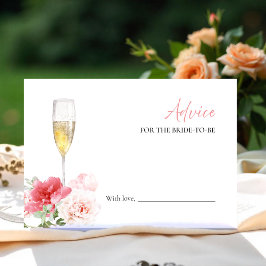 Invitación Consejos de ducha de novia del Prosecco para tarje