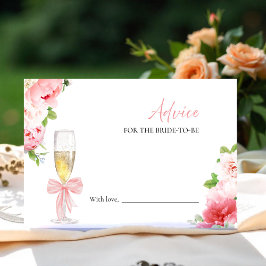 Invitación Consejos de ducha de novia del Prosecco para tarje