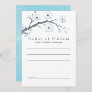 Invitación Consejos de ducha de novias con flores de cerezo