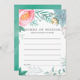 Invitación Consejos de ducha marrón tropical floral veraniego