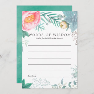 Invitación Consejos de ducha marrón tropical floral veraniego