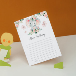 Invitación Consejos De Elefante Rosa Rosa Para Mammy Baby Sho