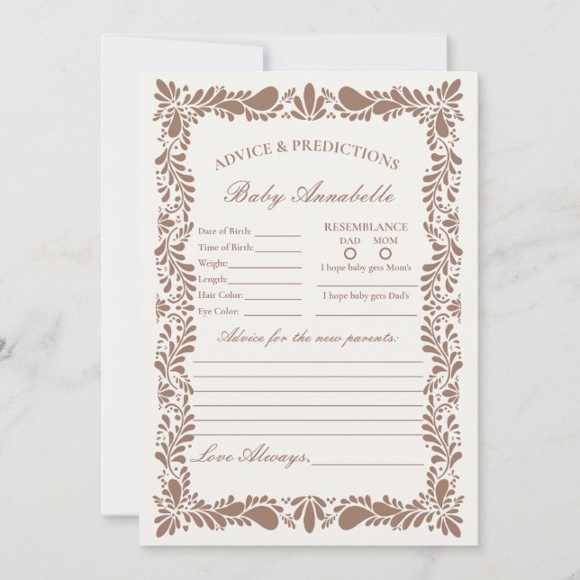 Invitación Consejos de mosaico de Mocha Brown Talavera para t (Anverso)