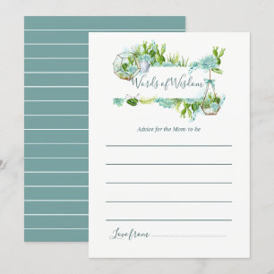 Invitación Consejos de suculentas de acuarela para la fiesta