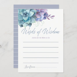 Invitación Consejos de suculentos acuarelas para Mamá Baby Sh