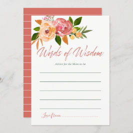 Invitación Consejos florales de acuarela para Mamá Baby Showe