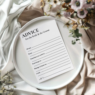 Invitación Consejos minimalistas para la novia y el novio