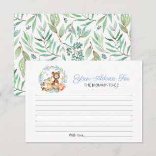 Invitación Consejos para Baby Shower de Animales del Bosque y