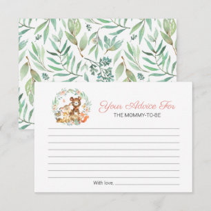 Invitación Consejos para Baby Shower de Animales del Bosque y