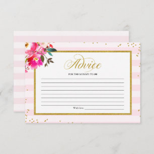 Invitación Consejos para el futuro Baby Shower con flores de 