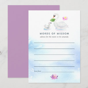 Invitación Consejos para la madre en Baby Shower de acuarela