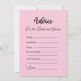 Invitación Consejos para la novia y el pastel de Groom