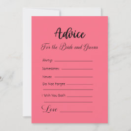 Invitación Consejos para la novia y la sandía de Groom Rosa