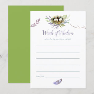 Invitación Consejos para mamá en Baby Shower de gemelos Green