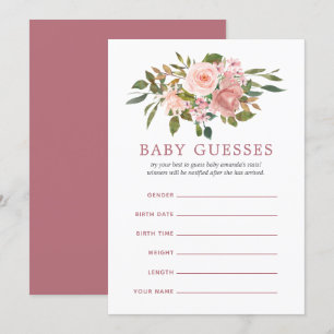 Invitación Consejos para mamá en baby shower de rosa y dorado