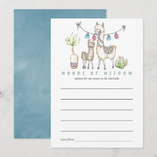 Invitación Consejos para mamá en la fiesta de baby shower con