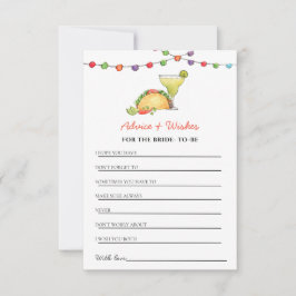 Invitación Consejos y deseos para la fiesta de tacos y tequil