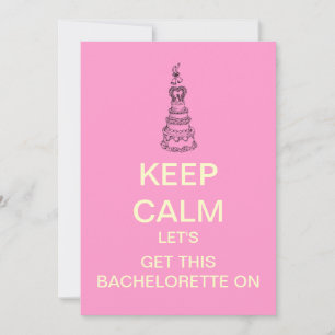 Invitación CONSERVAR LA CALMA Personalizado de Bachelorette P