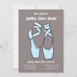 Invitación considerando a bailes de ballet azul mi