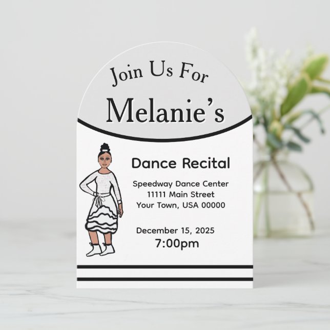 Invitación Considerando de baile #2 (Anverso de pie)