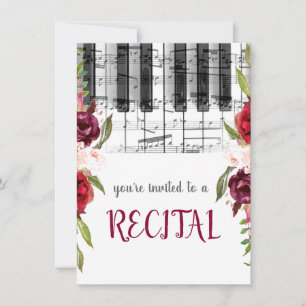 Invitación considerando de flores acucollares de marsala