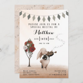 Invitación considerando de violín