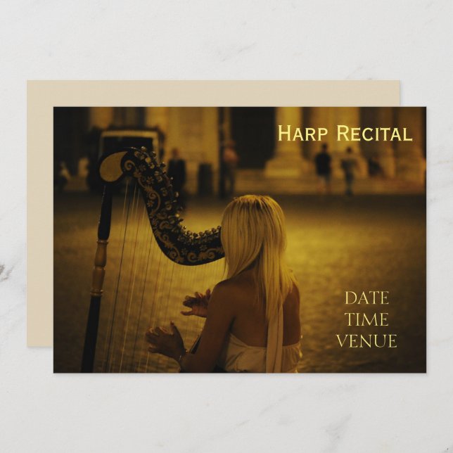 Invitación Considerando Harp (Anverso / Reverso)