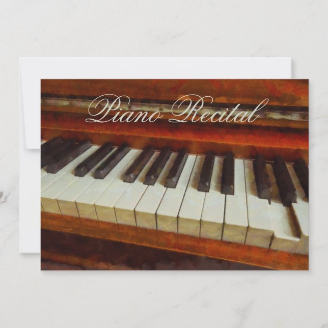 Invitación considerando Piano Vintage (Anverso)