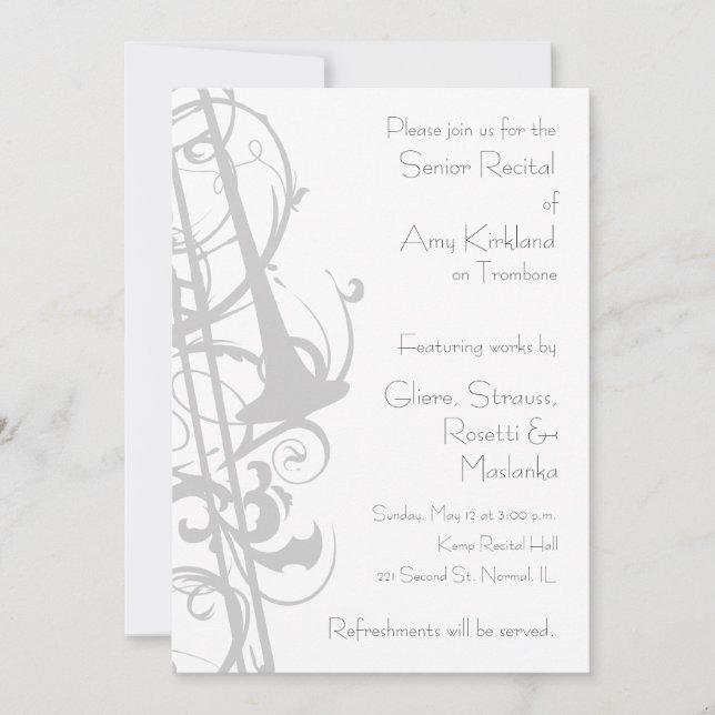 Invitación Considerando trombónico (Anverso)