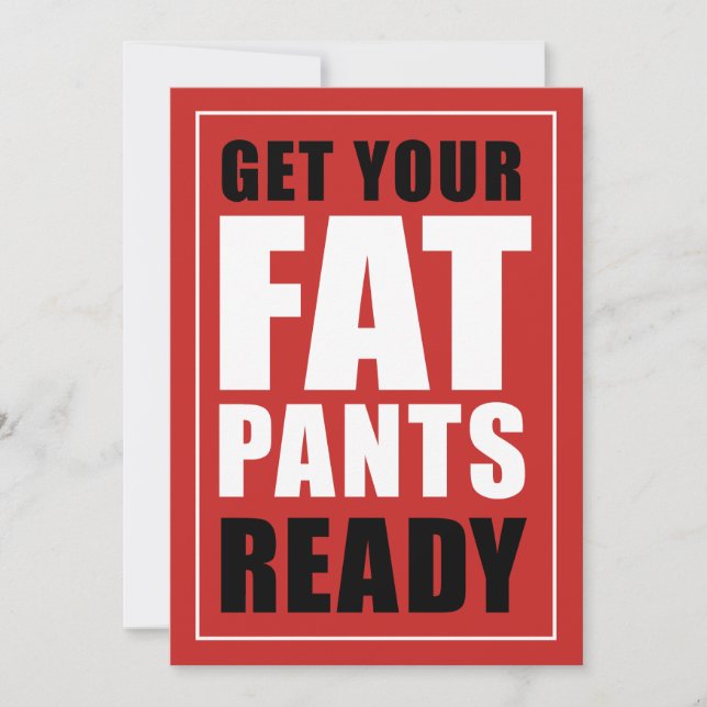 Invitación Consiga a sus pantalones gordos Friendsgiving (Anverso)
