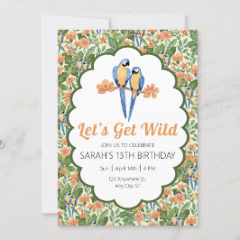 Invitación Consigamos el cumpleaños tropical de la jungla de 