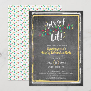 Invitación CONSIGAMOS ENCENDIÓ el fiesta de la pizarra de las
