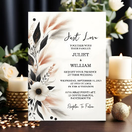 Invitación Consigue Corazón Casual Nada Fancy Sólo Ama Boda