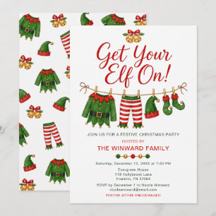 Invitación Consigue que tu duende esté en la fiesta de Navida