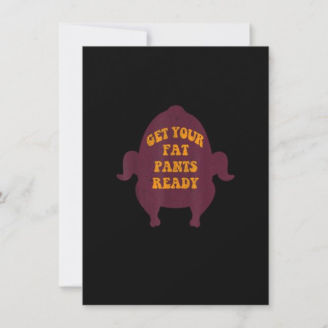 Invitación Consigue que tus pantalones de grasa estén listos  (Anverso)