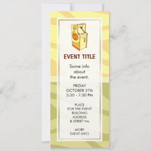 Invitación Consola de juegos de arcada de tallas