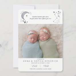 Invitación Constelación de Gemelos Anunciada Escrita en las E