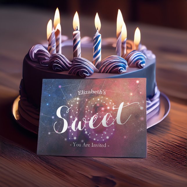 Invitación Constelación Galaxy Star de la Moda de la Fiesta d (Subido por el creador)