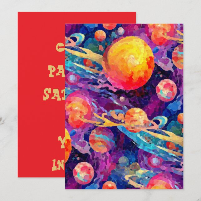 Invitación Constelación maravillosa (Anverso / Reverso)