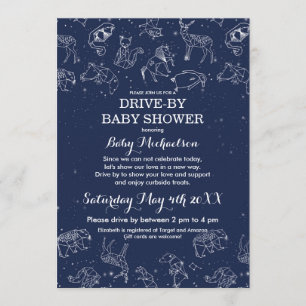Invitación Constelaciones Impulsadas Por Baby Shower