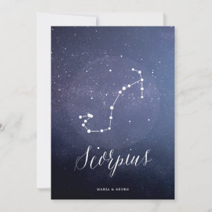 Invitación Constellation Star Celestial Número de Tabla Escor