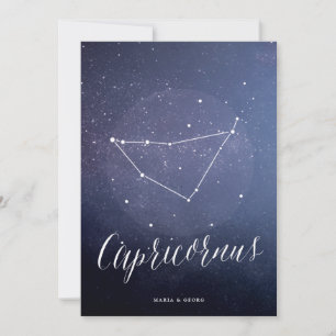 Invitación Constellation Star Table Number Capricornus